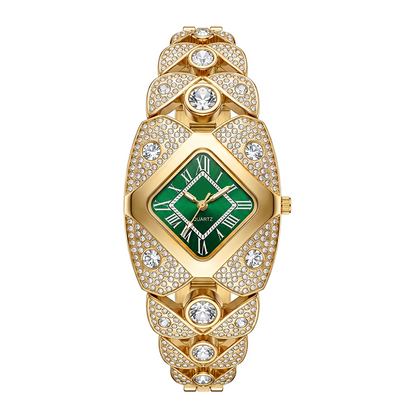 💎Women's Golden Crystal Elegant Quartz Bracelet Watch
