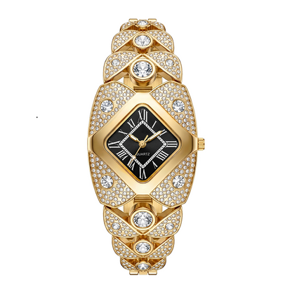 💎Women's Golden Crystal Elegant Quartz Bracelet Watch