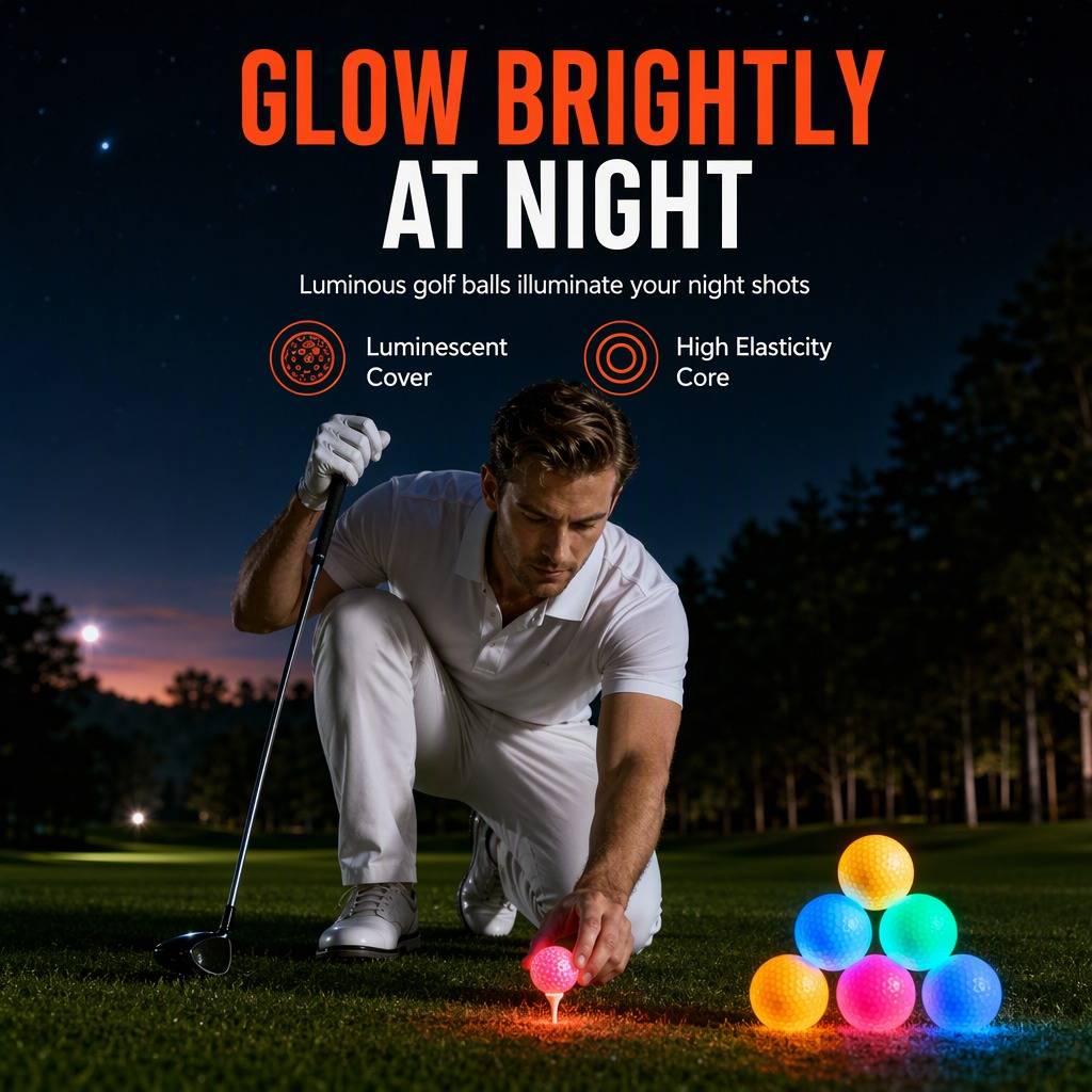 🌙Light Up LED Golf Balls Glowing Flashing Golf Balls for Night Play