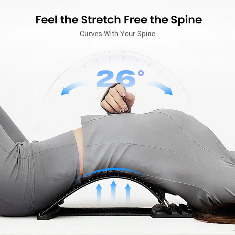 🧲 🔥 Magnetic Lumbar Stretcher – Acupressure Massage, Portable Design & Relieves Back Pain 🧘‍♂️✨