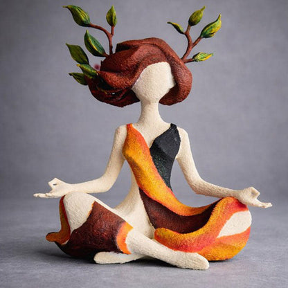 🔥🌿 Unique Meditative Nature Goddess Sculpture