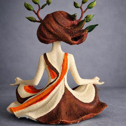 🔥🌿 Unique Meditative Nature Goddess Sculpture