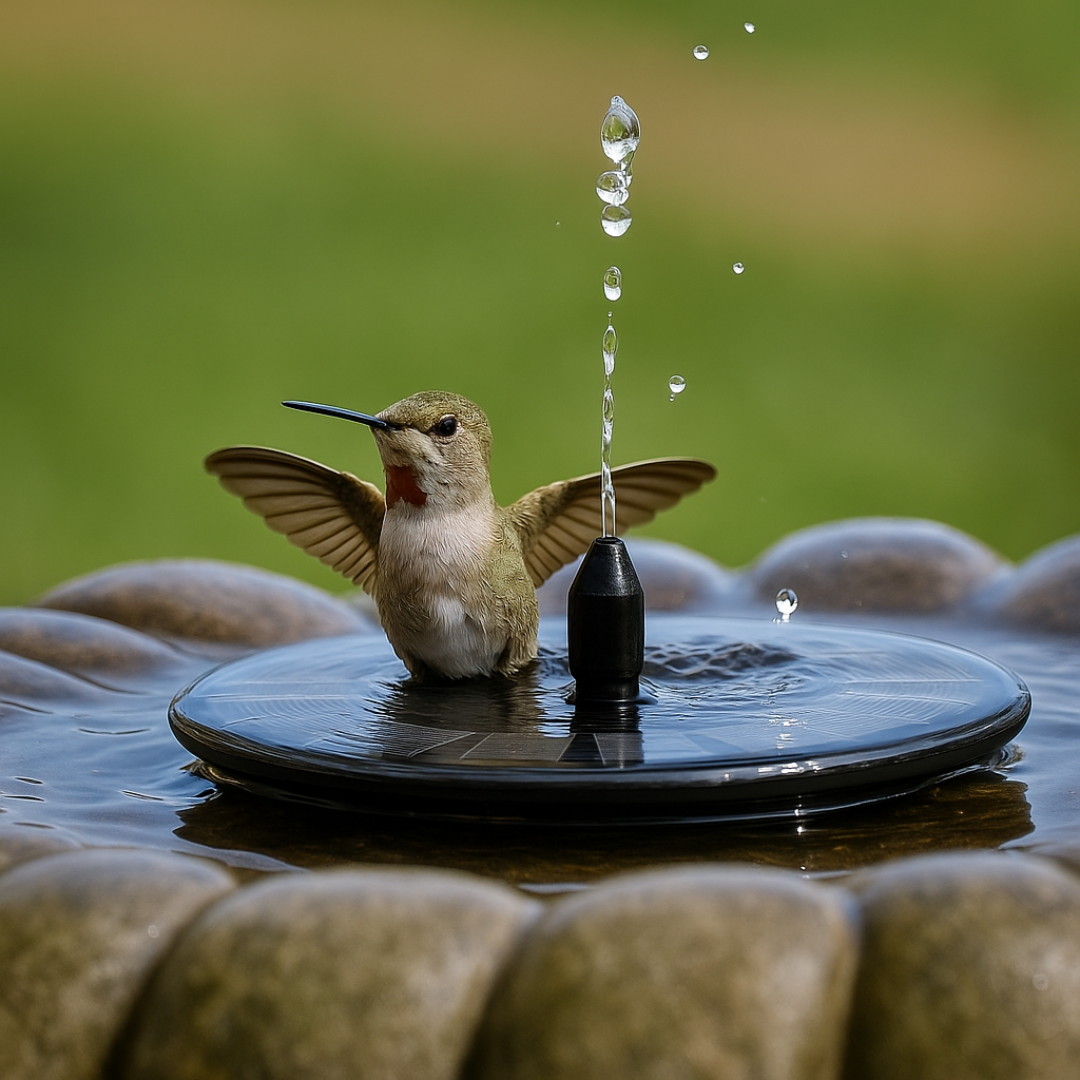 The solar fountain for vibrant gardens