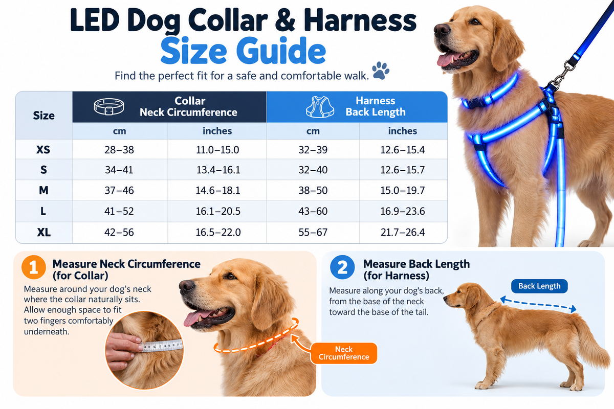 🐾✨LED Light-Up Dog Harness and Leash Set