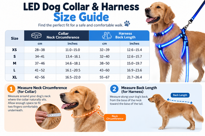 🐾✨LED Light-Up Dog Harness and Leash Set