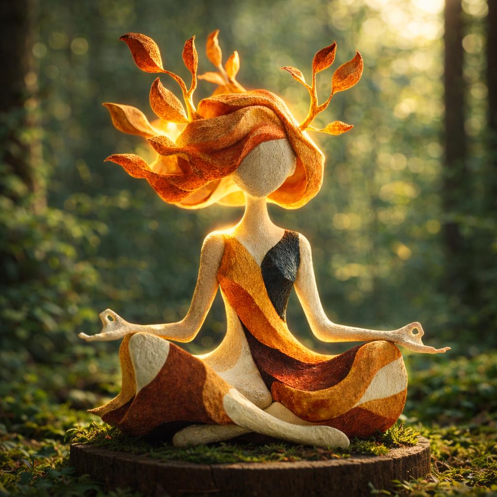🔥🌿 Unique Meditative Nature Goddess Sculpture