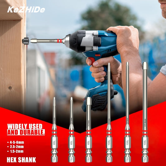 🔧  High-hardness, strong-magnet pyramid-shaped hex electric screwdriver bit – impact-resistant