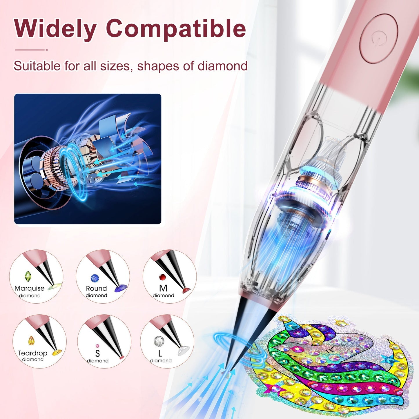 ✨ Electric Diamond Painting Pen – Effortless Diamond Placement Tool