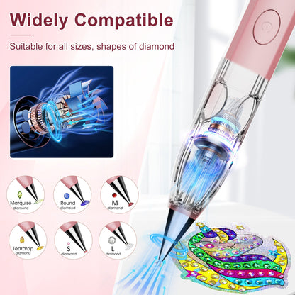 ✨ Electric Diamond Painting Pen – Effortless Diamond Placement Tool