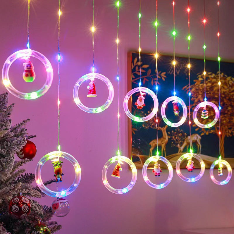 🎄Christmas Curtain Lights – Remote Control & 8 Lighting Modes for Cozy Holiday Windows ✨🎁