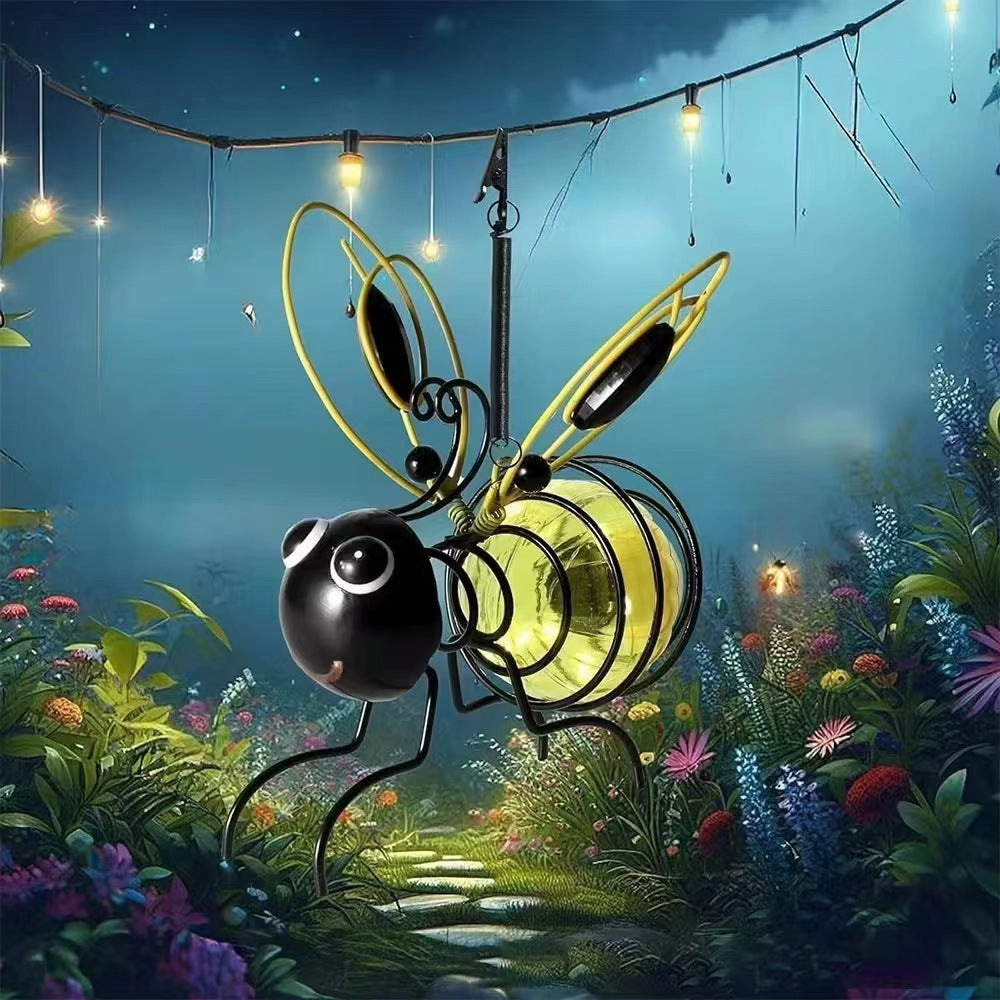 🐝Outdoor Hanging Solar Bee Light - Perfect Gift For Plant Lovers Moms Or Literally Anyone Who Smiles❤️
