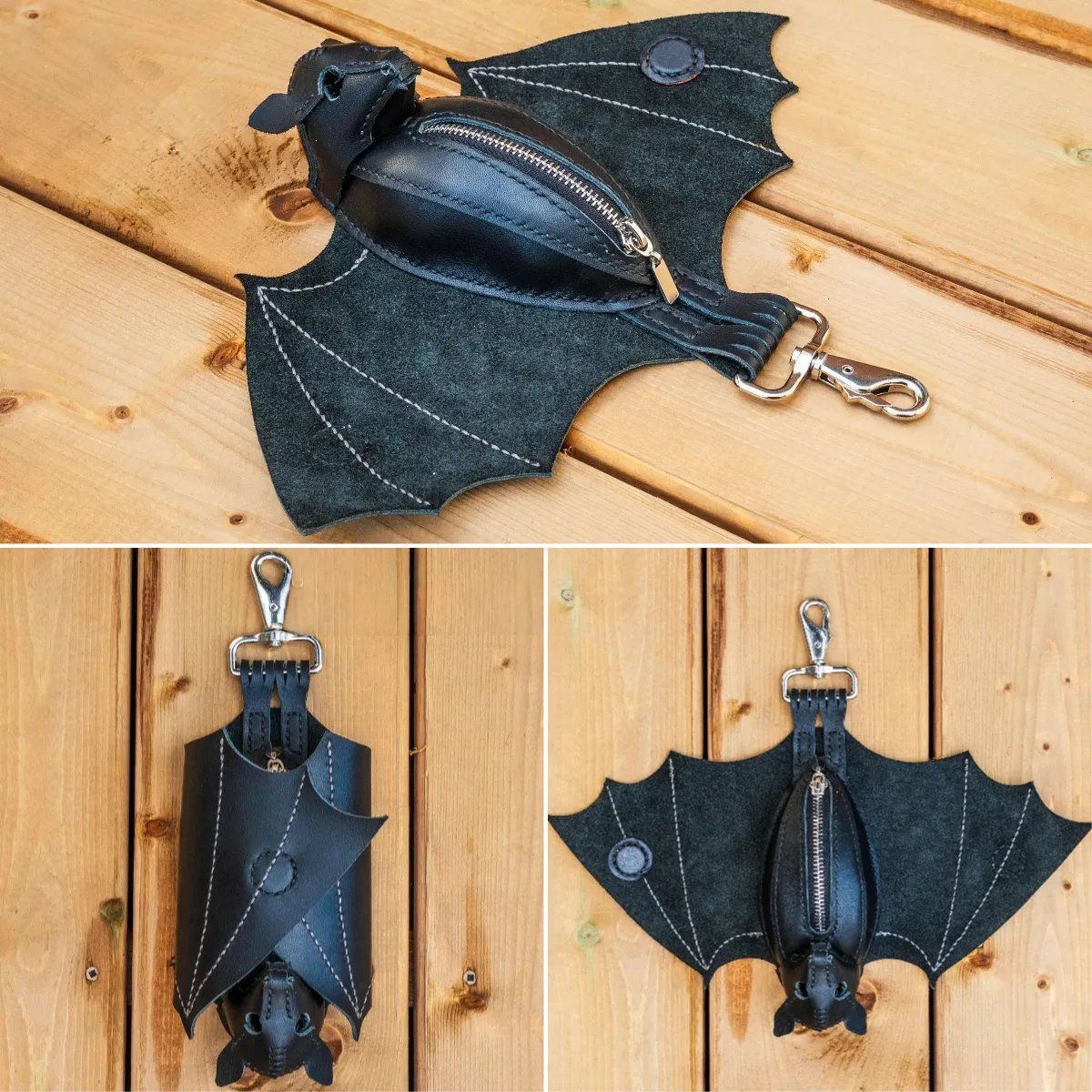 🦇Gothic Design Leather Bat Coin Purse
