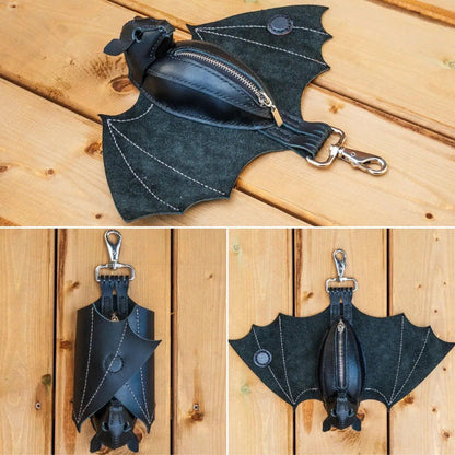 🦇Gothic Design Leather Bat Coin Purse