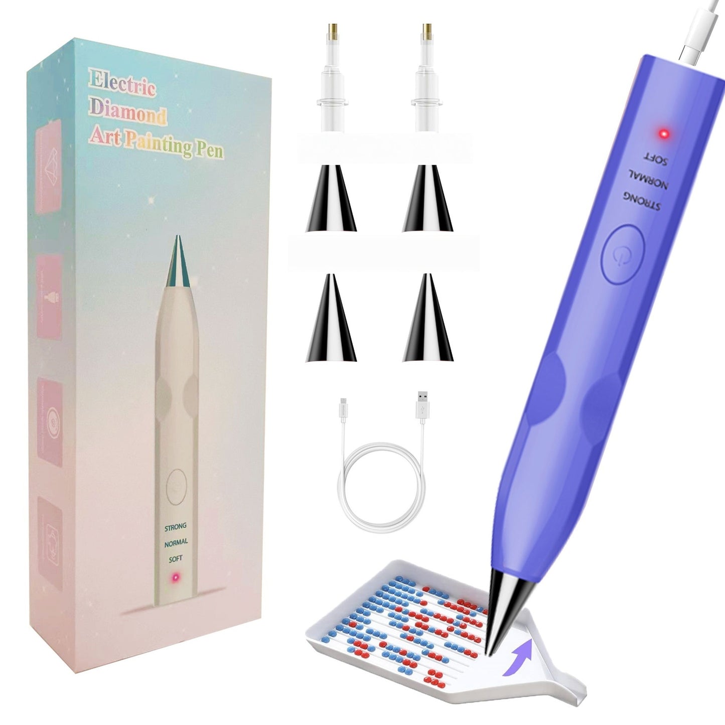 ✨ Electric Diamond Painting Pen – Effortless Diamond Placement Tool