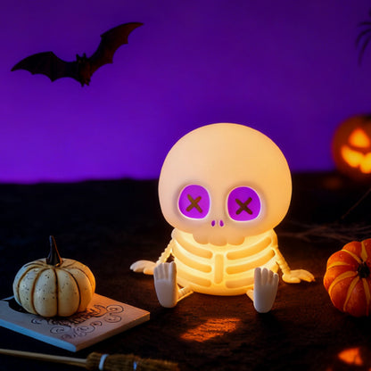 💀Charming Silicone Skeleton Color Changing Bedside Night Light