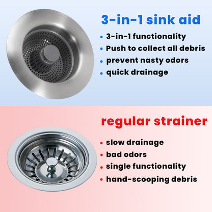 HOT SALE 60% RABATT🏆Nytt förbättrat avloppsfilter för diskho med fjäderkärna