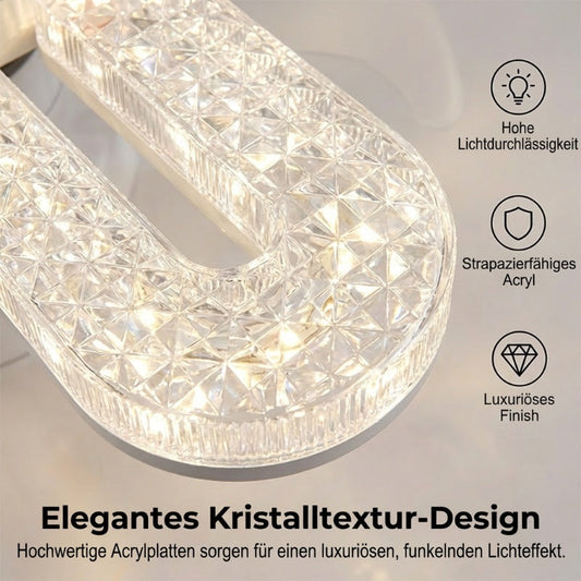 LED fan light with 5 blades and crystal effec