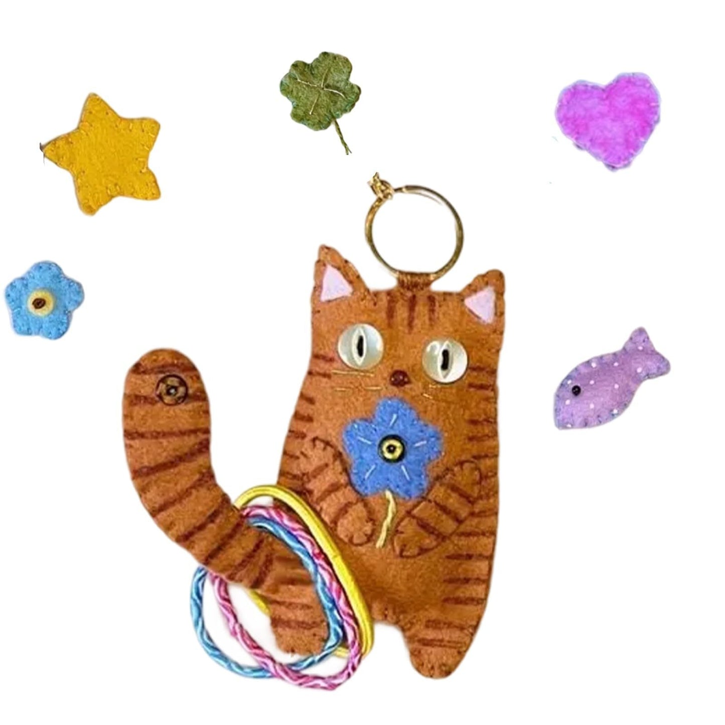 Felt Kitty Keyring
