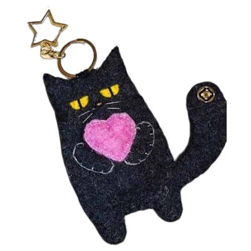 Felt Kitty Keyring