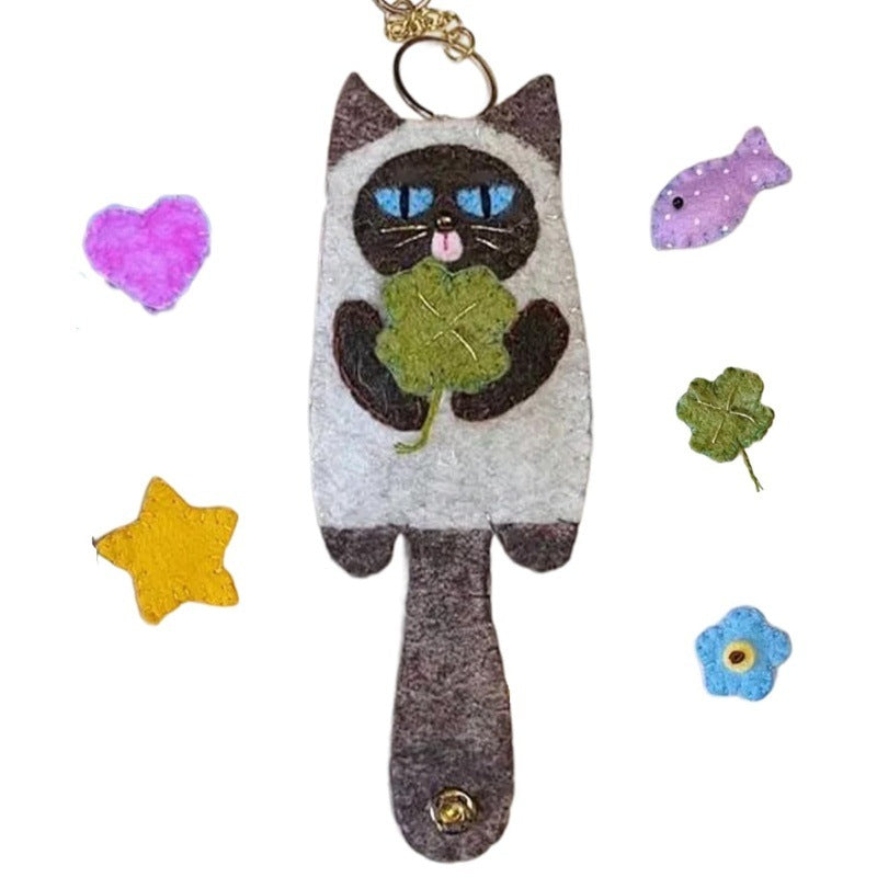 Felt Kitty Keyring