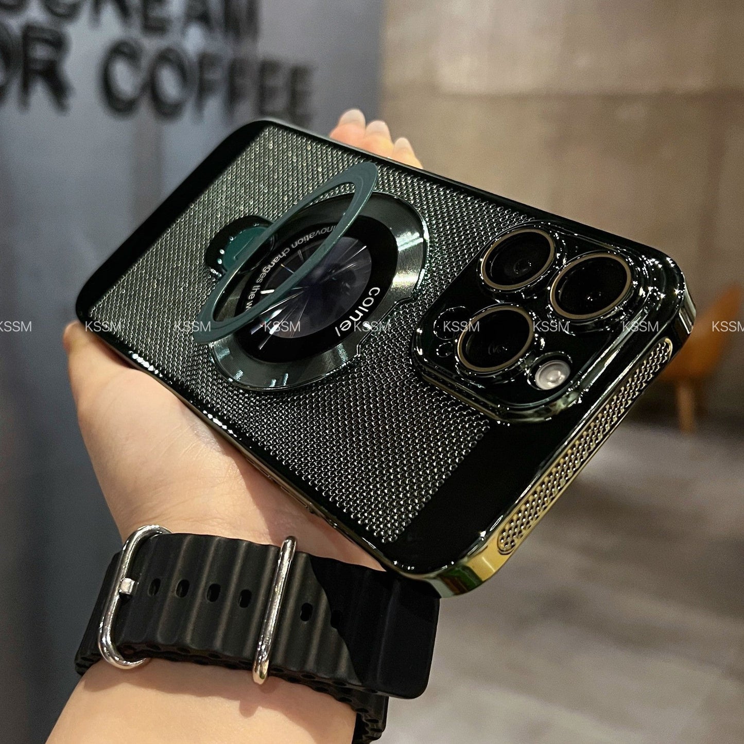 360° roterande mobilskal med stativ, avancerad värmeavledning och stöd för magnetisk laddning