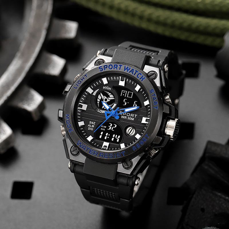 🔥 Men’s Dual-Display Waterproof Luminescent Outdoor Sports Digital Watch