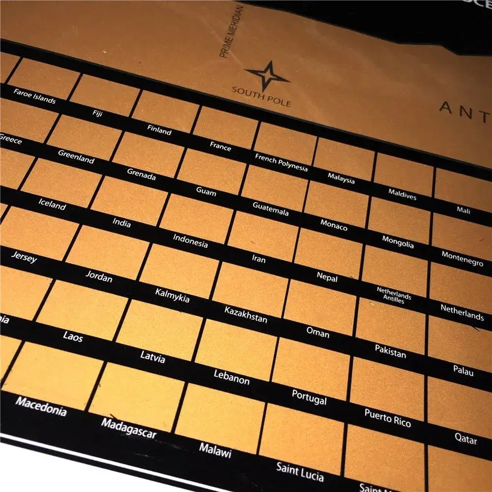 🌍Världskarta Med Skrapskal