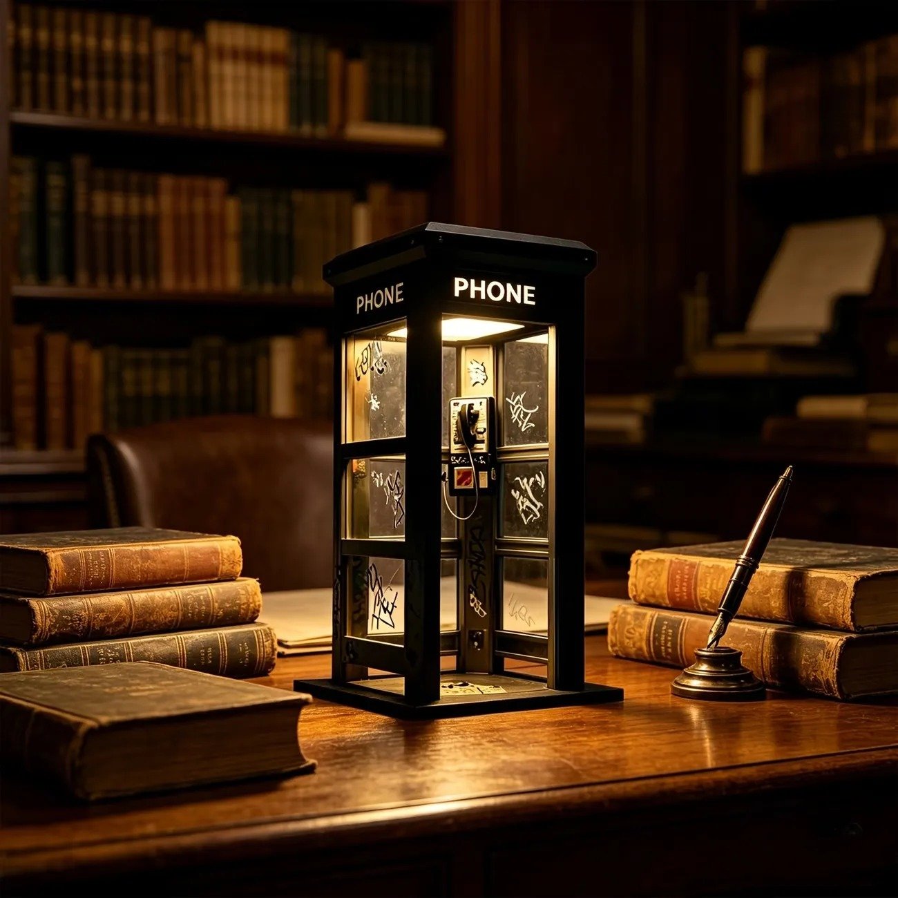 📞Vintage Phone Booth Ambient Lamp✨