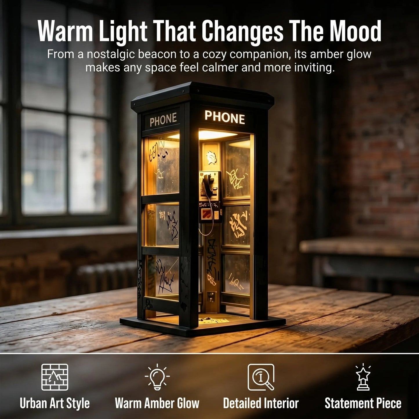 📞Vintage Phone Booth Ambient Lamp✨