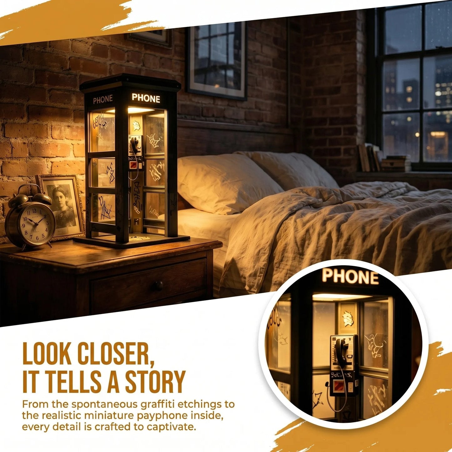📞Vintage Phone Booth Ambient Lamp✨