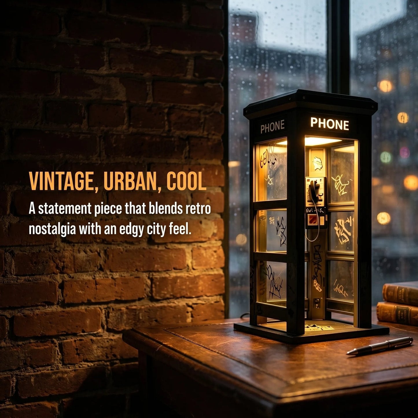 📞Vintage Phone Booth Ambient Lamp✨
