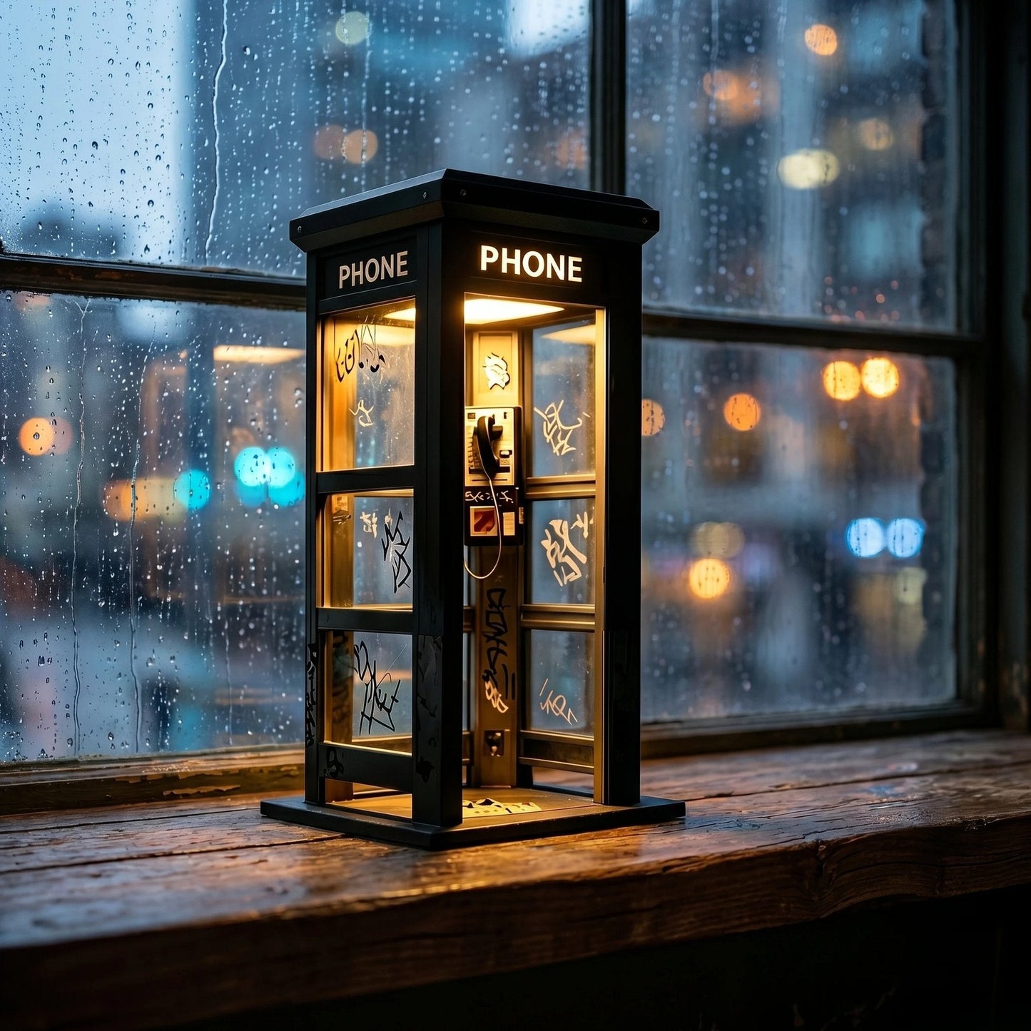 📞Vintage Phone Booth Ambient Lamp✨