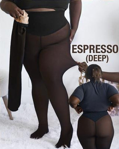 ⚡Över 50 000 sålda!❄️Formförbättrande fleece-leggings med en enda söm✨✨Håll dig varm. Se bra ut. 💕