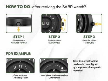 Magnetisk rullbollsupphängning herrklocka