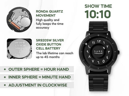 Magnetisk rullbollsupphängning herrklocka