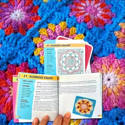🎁 Granny Square Crochet Card Set[50 Unique Designs]🧵