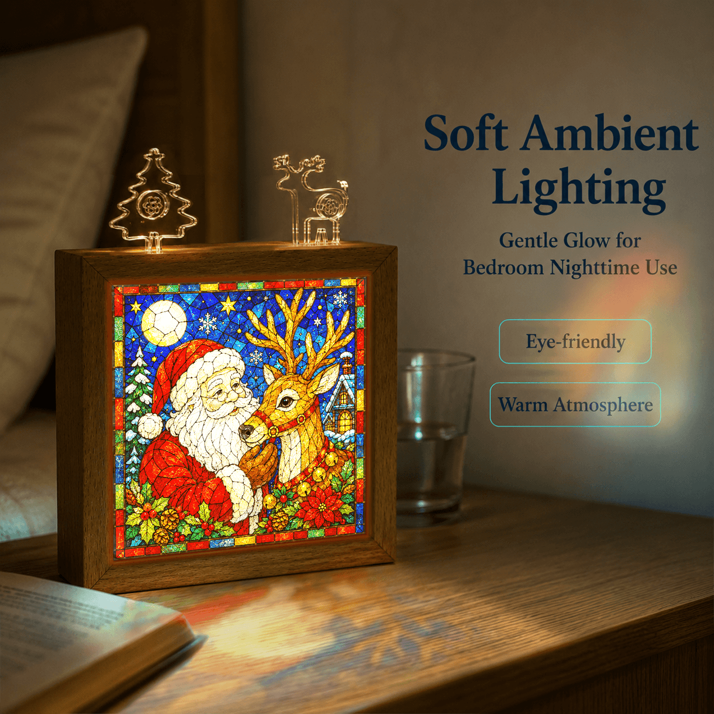 🧩Acrylic Puzzle Night Light - Santa Claus and Reindeer
