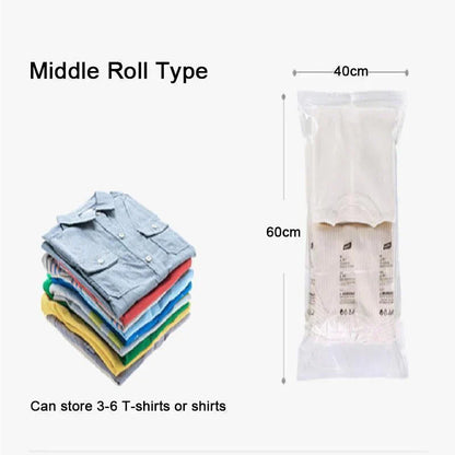 Återanvändbara förvaringspåsar med vakuumfri kompression