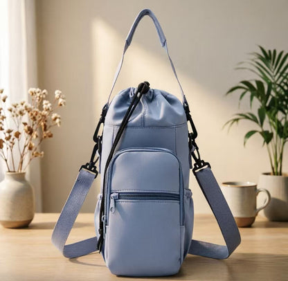 ✨Durable and waterproof💦Bottle holder sling bag with mobile phone pocket – cross-body bag