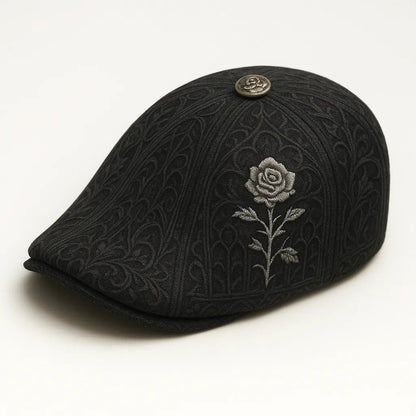 💀Handcrafted Skull & Thorn Flat Cap🎁Buy 2 Free Shipping