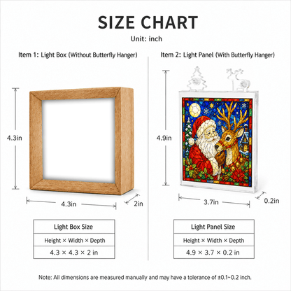 🧩Acrylic Puzzle Night Light - Santa Claus and Reindeer