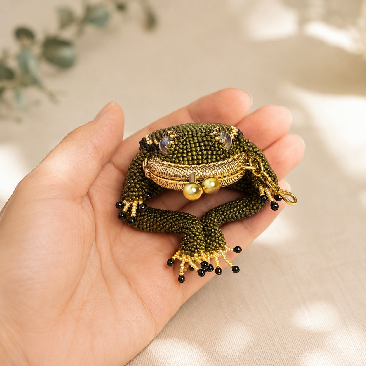 🐸Charming hand-knitted frog coin purse