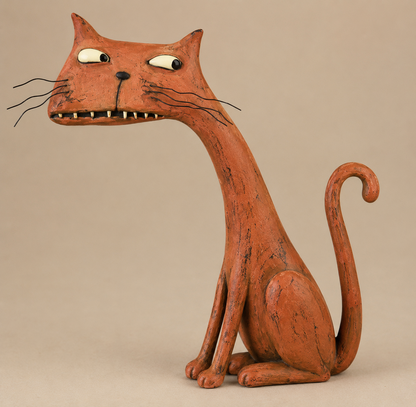 🧡Whimsical Vintage Mouse & Cat Figurine