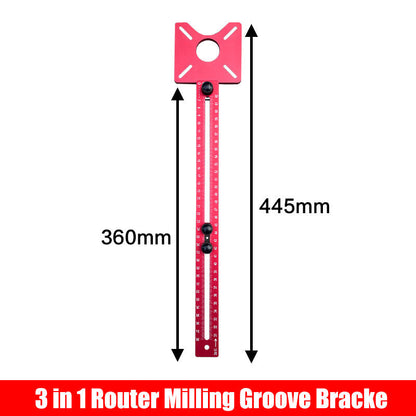 🔧3-in-1 Router Milling Groove Bracket – Adjustable, Inch/cm Scales, Modular Design 🛠️