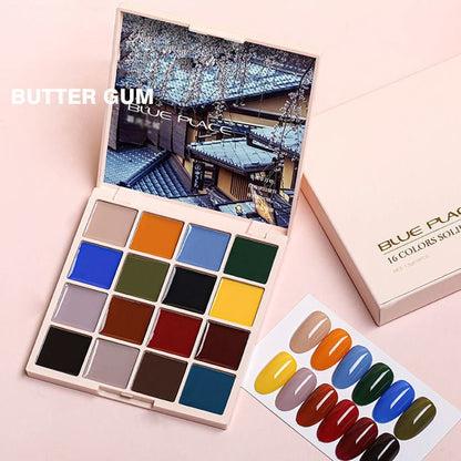 💅Ny modell 16 färger solid nagellacksbricka