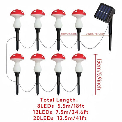 🍄Solar Powered Mushroom Shaped Garden Glow Light