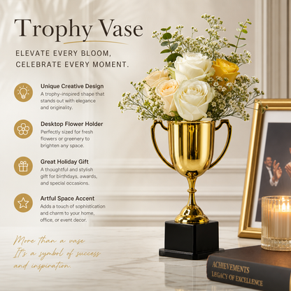 🏆 Creative Trophy Flower Vase
