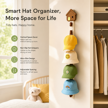🧢✨ Hat Organizer Clip Rack