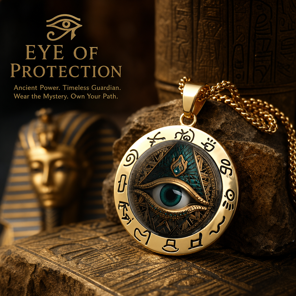 ✨ Vintage All-Seeing Eye Pendant Necklace – Zinc Alloy – Gold/Silver-Plated – Mysterious Retro Design for Everyday Wear and Evening Outings 🖤