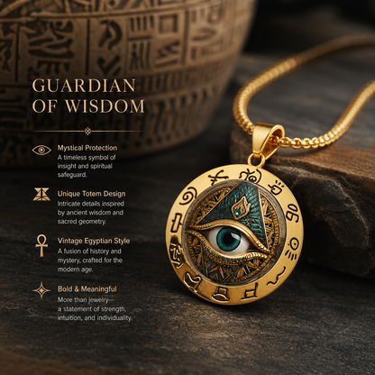 ✨ Vintage All-Seeing Eye Pendant Necklace – Zinc Alloy – Gold/Silver-Plated – Mysterious Retro Design for Everyday Wear and Evening Outings 🖤